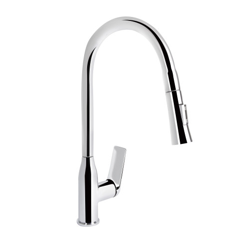 Змішувач для кухні Qtap Vlasta New з висувним зливом QTVLA344CRM45646 Chrome