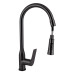 Змішувач для кухні Qtap Vlasta New з висувним виливом QTVLA344GMB45647 Gunmetal Black PVD