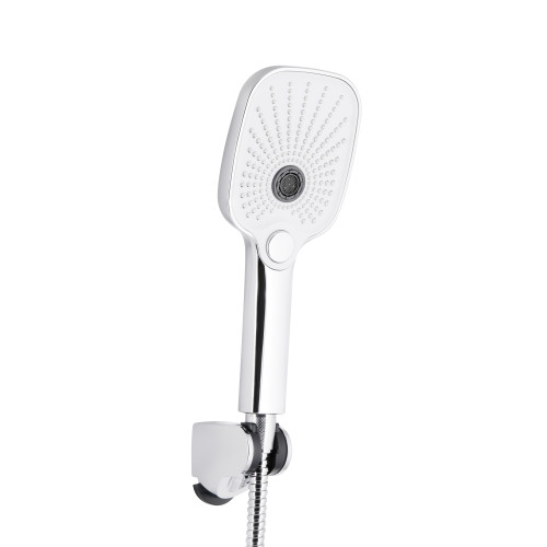 Змішувач для ванни Qtap Gemini (з душовим гарнітуром) QTGEM259CRW45683 Chrome/White