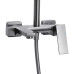 Душова система універсальна Qtap Gemini на три споживачі (з виливом) QTGEM111GMB45688 Gunmetal Black PVD