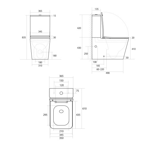 Унітаз для підлоги Qtap Tern Ultra Quiet безободковий з сидінням Soft-Close QT17226003AW White