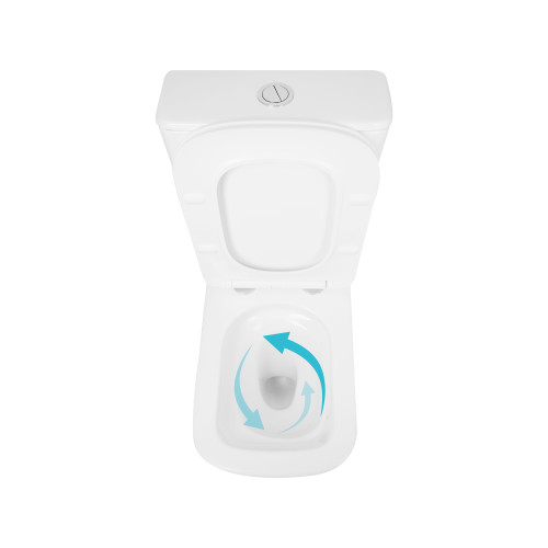Унітаз для підлоги Qtap Tern Ultra Quiet безободковий з сидінням Soft-Close QT17226003AW White