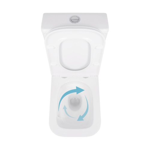 Унітаз-компакт Qtap Cardinal Ultra Quiet безободковий з сидінням Soft-close QT04222168AUQ3W