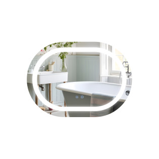 Дзеркало Qtap Gemini 500х700 з LED-підсвічуванням Touch, з антизапотіванням, з диммером, рег. темп. кольори (3000-6500K) QT2578R5070