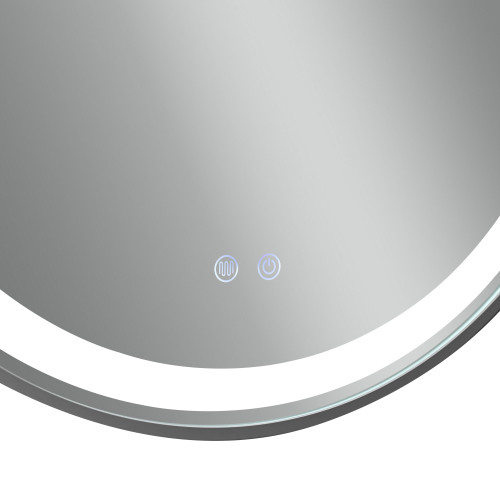 Дзеркало Qtap Gemini 800х700 з LED-підсвічуванням Touch, з антизапотіванням, з диммером, рег. темп. кольори (3000-6500K) QT2578R8072B