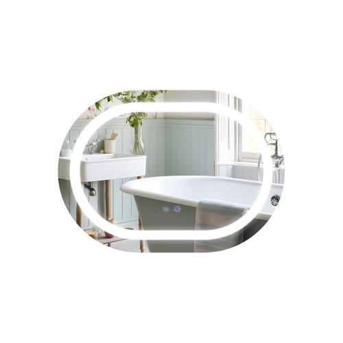 Дзеркало Qtap Gemini 600х800 з LED-підсвічуванням Touch, з антизапотіванням, з диммером, рег. темп. кольори (3000-6500K) QT2578R6080