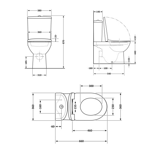 Унітаз для підлоги Qtap Robin New Ultra Quiet безободковий з сидінням Soft-Close WHITE QT13226083AW