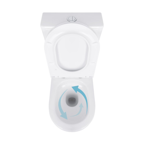 Унітаз для підлоги Qtap Robin New Ultra Quiet безободковий з сидінням Soft-Close WHITE QT13226083AW