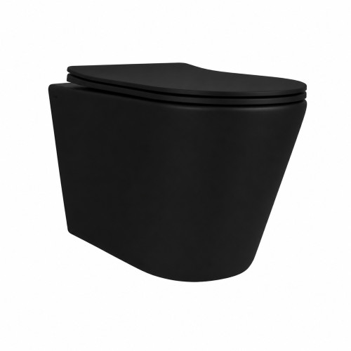 Унітаз підвісний Qtap Scorpio Ultra Quiet із сидінням із сидінням Soft-Close MATT BLACK QT14332380AMB