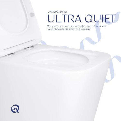 Унітаз підвісний Qtap Tern Ultra Quiet із сидінням із сидінням Soft-Close WHITE QT17332303AW