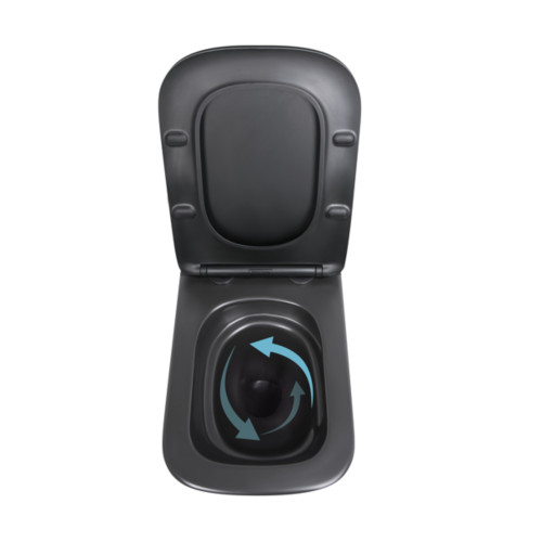 Унітаз підвісний Qtap Tern New Ultra Quiet з сидінням Soft-Close MATT BLACK QT17332303ASMB