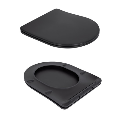 Унітаз підвісний Qtap Robin New Ultra Quiet з сидінням Soft-Close MATT BLACK QT13332381АSMB