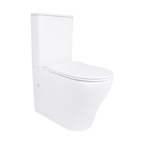 Унітаз для підлоги Qtap Virgo Ultra Quiet безободковий з сидінням Soft-Close WHITE QT18226092AW