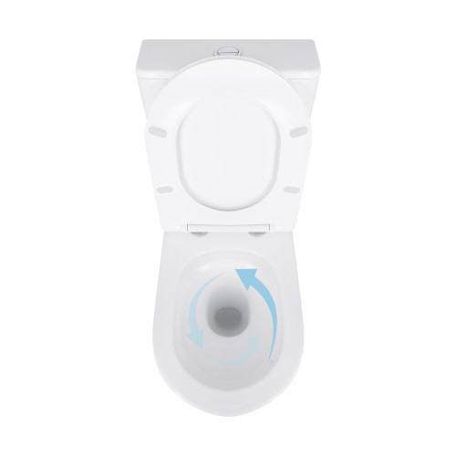 Унітаз для підлоги Qtap Virgo Ultra Quiet безободковий з сидінням Soft-Close WHITE QT18226092AW