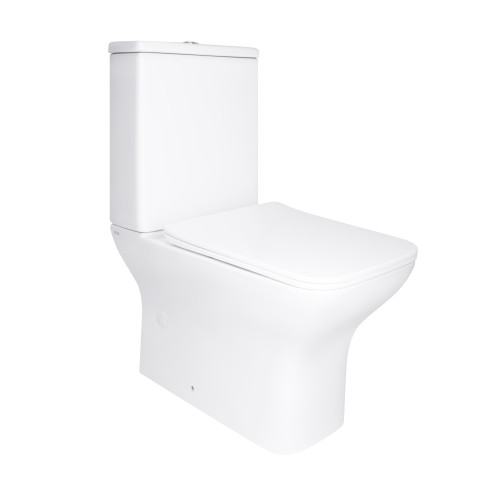 Унітаз підлоговий Qtap Aries Rimless безободковий з сидінням Soft-close WHITE QT03228302W