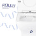 Унітаз підлоговий Qtap Aries Rimless безободковий з сидінням Soft-close WHITE QT03228302W