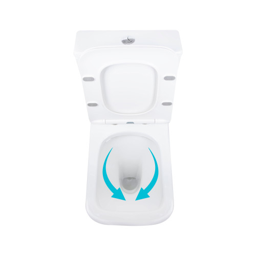 Унітаз підлоговий Qtap Aries Rimless безободковий з сидінням Soft-close WHITE QT03228302W