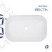 Комплект Qtap Robin: Раковина накладна прямокутна 600x390x150 мм White + Донний клапан PU02
