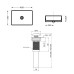 Комплект Qtap Tern: Раковина накладна прямокутна 480х370х135 мм Matt Black + Донний клапан PU03
