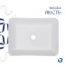 Комплект Qtap Tern: Раковина накладна прямокутна 480х370х135 мм White + Донний клапан PU02