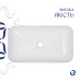 Комплект Qtap Tern: Раковина накладна прямокутна 610x350x135 мм WHITE + Донний клапан PU02