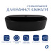 Комплект Qtap Scorpio: Раковина накладна овальна 500x380x120 мм Matt Black + Донний клапан PU03