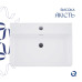 Комплект Qtap Nando LT: Раковина підвісна прямокутна 610х420х140 мм White + Донний клапан PU02O