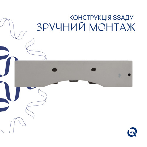 Комплект Qtap Nando LT: Раковина підвісна прямокутна 610х420х140 мм White + Донний клапан PU02O