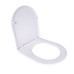 Qtap Сидіння для унітазу для підлоги (Dove) 425×363×30 мм, White, з мікроліфтом Slim Duroplast, Quick Release QT06228380BW3