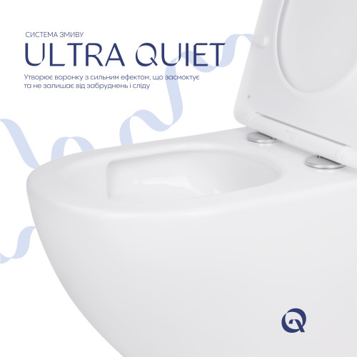 Унітаз підвісний Qtap Jay безободковий з сидінням Soft-close QT07335175W