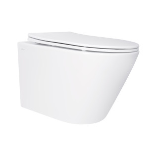 Унітаз підвісний Qtap Swan безободковий з сидінням Soft-close QT16335180W
