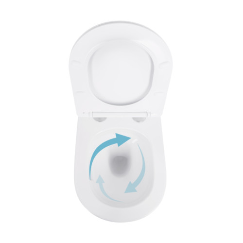 Унітаз підвісний Qtap Swan безободковий з сидінням Soft-close QT16335180W