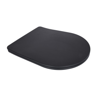 Qtap Сидіння для унітазу (Robin 660, Scorpio 520,660) 460x362x50 мм, Matt Black, з мікроліфтом, Slim Duroplast, Quick Release QTSC179MB47352