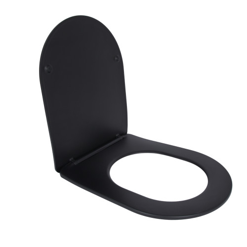 Qtap Сидіння для унітазу (Robin 660, Scorpio 520,660) 460x362x50 мм, Matt Black, з мікроліфтом, Slim Duroplast, Quick Release QTSC179MB47352