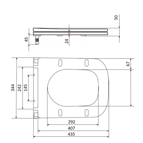 Qtap Сидіння для унітазу (Tern 490,520,610) 435x344x50 мм, White, з мікроліфтом, Slim Duroplast, Quick Release QTSC179W47353