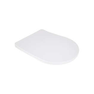 Qtap Сидіння для унітазу для підлоги (Vlasta) 560×363×30 мм, White, з мікроліфтом, Slim Duroplast, Quick Release QT28228300W3