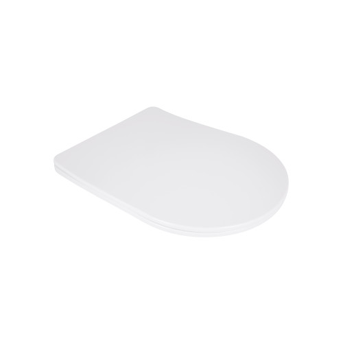 Qtap Сидіння для унітазу для підлоги (Vlasta) 560×363×30 мм, White, з мікроліфтом, Slim Duroplast, Quick Release QT28228300W3