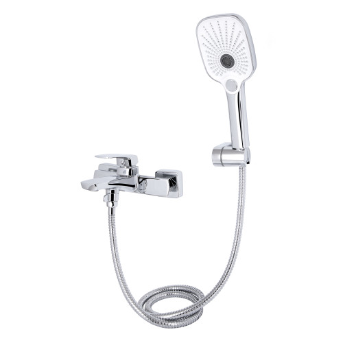 Змішувач для ванни Qtap Tern (з душовим гарнітуром) QTTER259CRM47586 Chrome