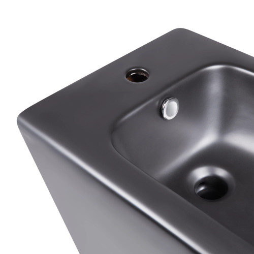 Акційний набір: Унітаз для підлоги Robin Ultra Quiet QT13226083AMB 660x360x855 Black + Біде для підлоги Robin QT13442141CMB 565x360x405 Black