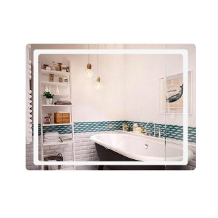 Дзеркало Qtap Mideya (DC-F614) 700х500 з LED-підсвічуванням Touch, з антизапотіванням, диммером QT2078NCF07050W