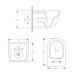 Унітаз підвісний Jay Rimless 485×360×320 мм, White, із сидінням Slim Duroplast/ Soft-close/ Quick Relase QT07335177RW Qtap