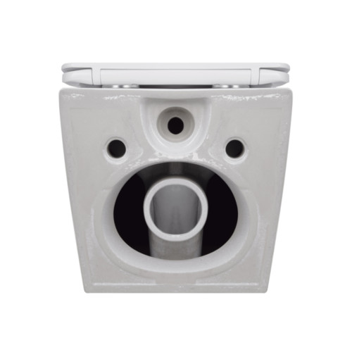 Унітаз підвісний Jay Rimless 485×360×320 мм, White, із сидінням Slim Duroplast/ Soft-close/ Quick Relase QT07335177RW Qtap