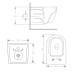 Унітаз підвісний Qtap Jay Ultra Quiet 485х360х320 мм, Matt Black, сидінням Slim Duroplast/ Soft-close/ Quick Relase QT07335177MB