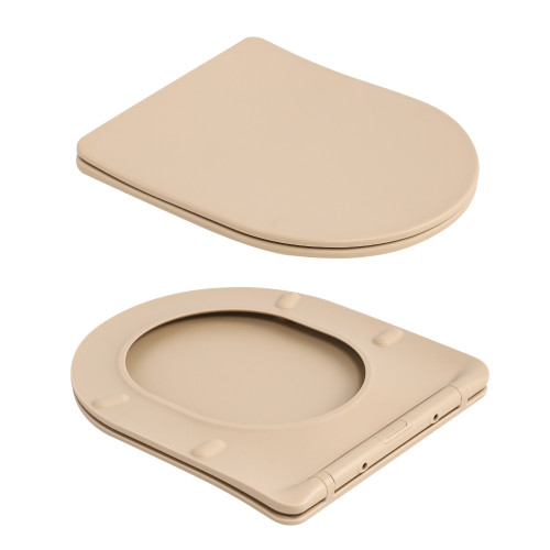 Унітаз підвісний Robin Ultra Quiet 490×365×325 мм, Beige, з сидінням Slim Duroplast / Soft-close / Quick Release QT13332381АSSB Qtap