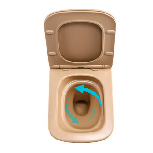 Унітаз підвісний Tern Ultra Quiet 490×365×325 мм, Beige, з сидінням Slim Duroplast / Soft-close / Quick Release QT17332303ASSB Qtap