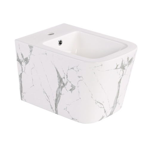 Біде підвісне Qtap Tern 520x350x330 мм, Marble QT17551303GMR
