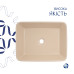 Раковина накладна Qtap Tern 480x370x135 мм, Beige, прямокутна, з донним клапаном QT17116069SB