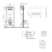 Готовое решение Qtap для ванной комнаты: подвесной унитаз Swan Ultra Quiet 520×360×320 + комплект инсталляции Nest 4 в 1 (линейная клавиша White)