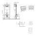 Готовое решение Qtap для ванной комнаты: подвесной унитаз Crow Ultra Quiet 520×360×290 + комплект инсталляции Nest 4 в 1 (квадратная клавиша Chrome)
