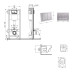 Готове рішення Qtap для ванної кімнати: підвісний унітаз Swan Ultra Quiet 520×360×320 + комплект інсталяції Nest 4 в 1 (квадратна клавіша Satin)